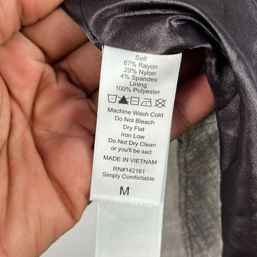 LuLaRoe Jenny Women's Gray Blazer Long Sleeve Chic Career Business‎ Core Sz M